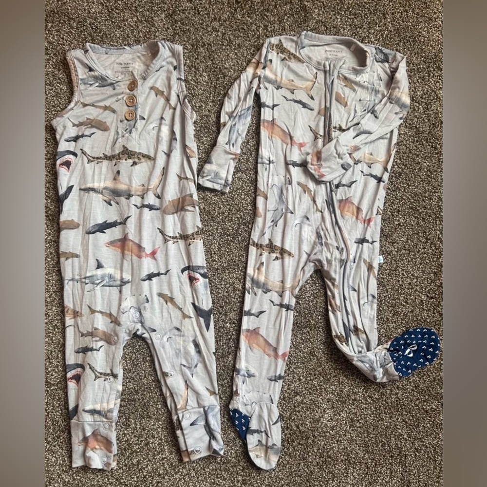 Posh Peanut Maverick Print Onesie Footie Pajama